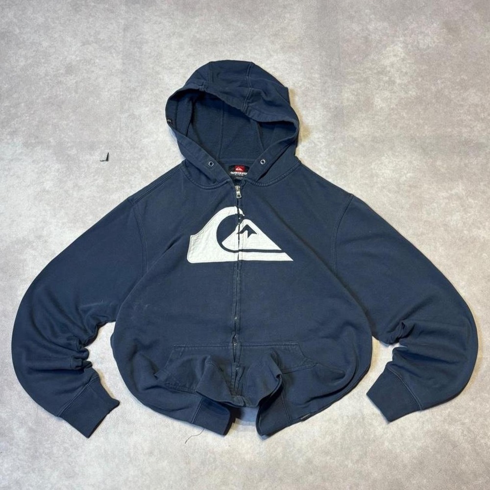 Vintage Y2K Quiksilver Surfwear Full Zip Hoodie Sweatshirt Mens Fits L